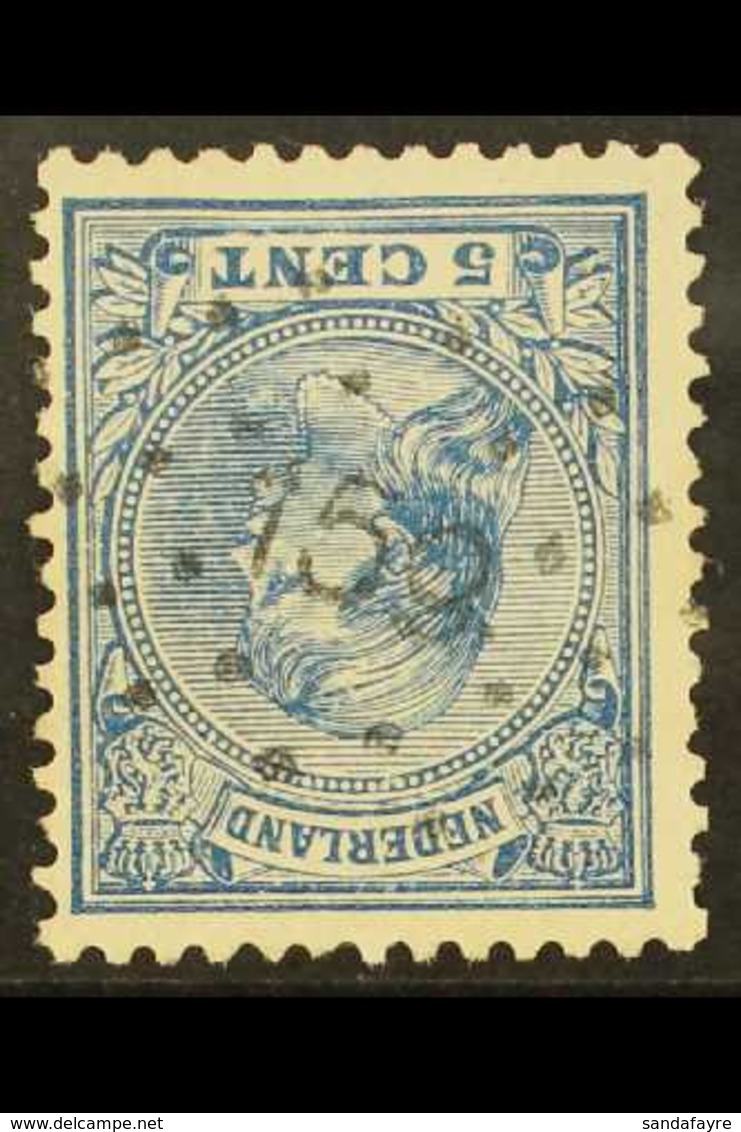 1891-94 5c Blue Queen (SG 148a, NVPH 35), Fine Used With Superb "159" (KAMP BIJ RIJEN) Numeral Cancel, Very Fresh, Very  - Sonstige & Ohne Zuordnung