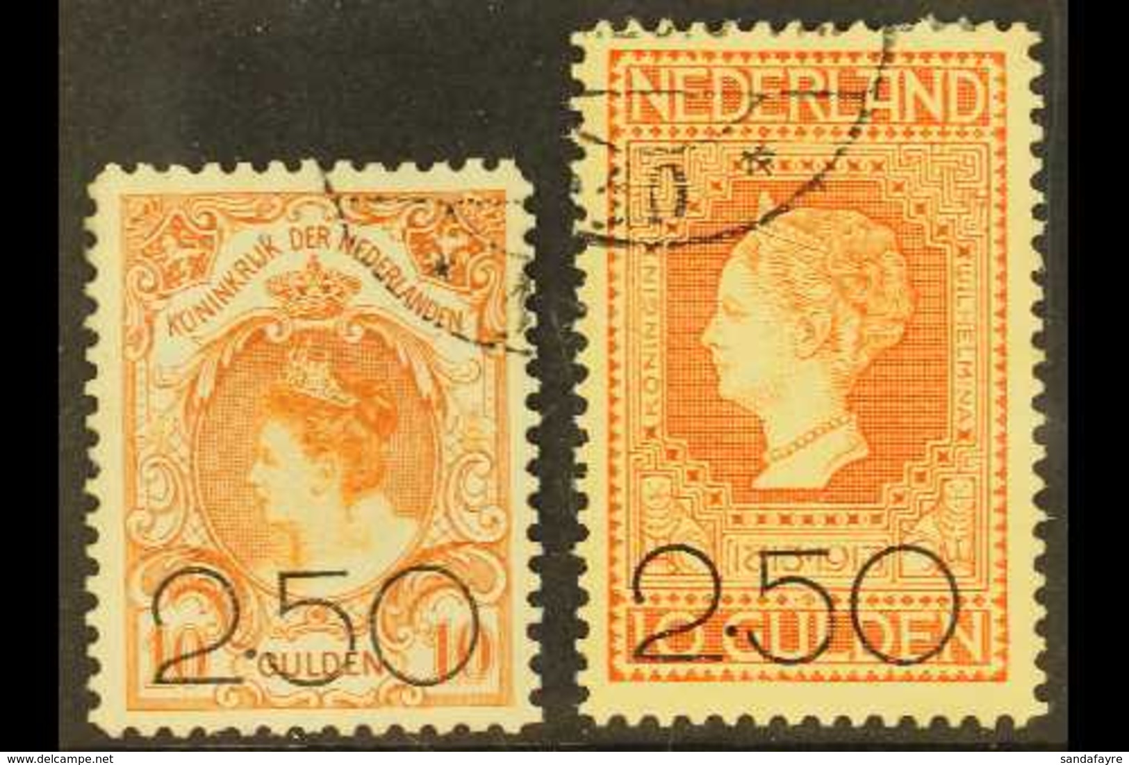 1920 2.50 On 10g Surcharges Set, Mi 99/100, SG 236/7, Very Fine Used, Both Expertised Richter (2). For More Images, Plea - Sonstige & Ohne Zuordnung