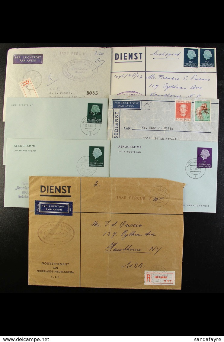 NEW GUINEA 1950's/60's Covers Including Official Mail, Registered Air Post, And Aerogrammes (two With "UNTEA" Overprints - Sonstige & Ohne Zuordnung