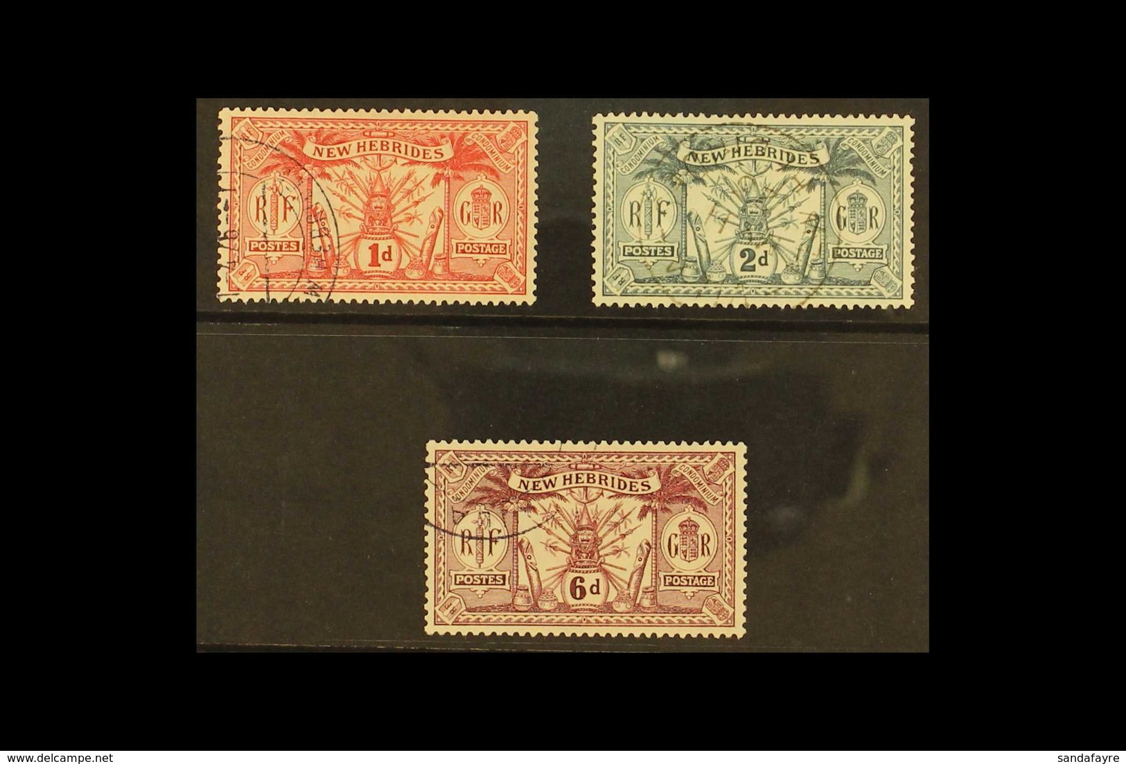 1921 1d, 2d & 6d Wmk Script CA Set, SG 36/9, Very Fine Used (3 Stamps). For More Images, Please Visit Http://www.sandafa - Sonstige & Ohne Zuordnung