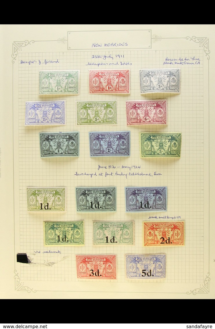 ENGLISH: 1910-80 FINE MINT OR NHM COLLECTION Written Up On Pages, Incl. 1910 Set, 1911 Set, 1921 Set, 1924 Surcharges Se - Sonstige & Ohne Zuordnung