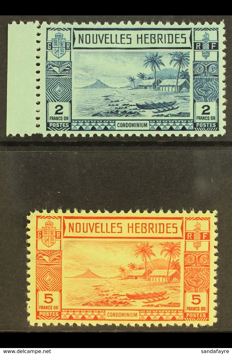 FRENCH 1938 2f Blue On Pale Green & 5f Red On Yellow, SG F62/63, Very Fine Mint, Fresh. (2 Stamps) For More Images, Plea - Sonstige & Ohne Zuordnung