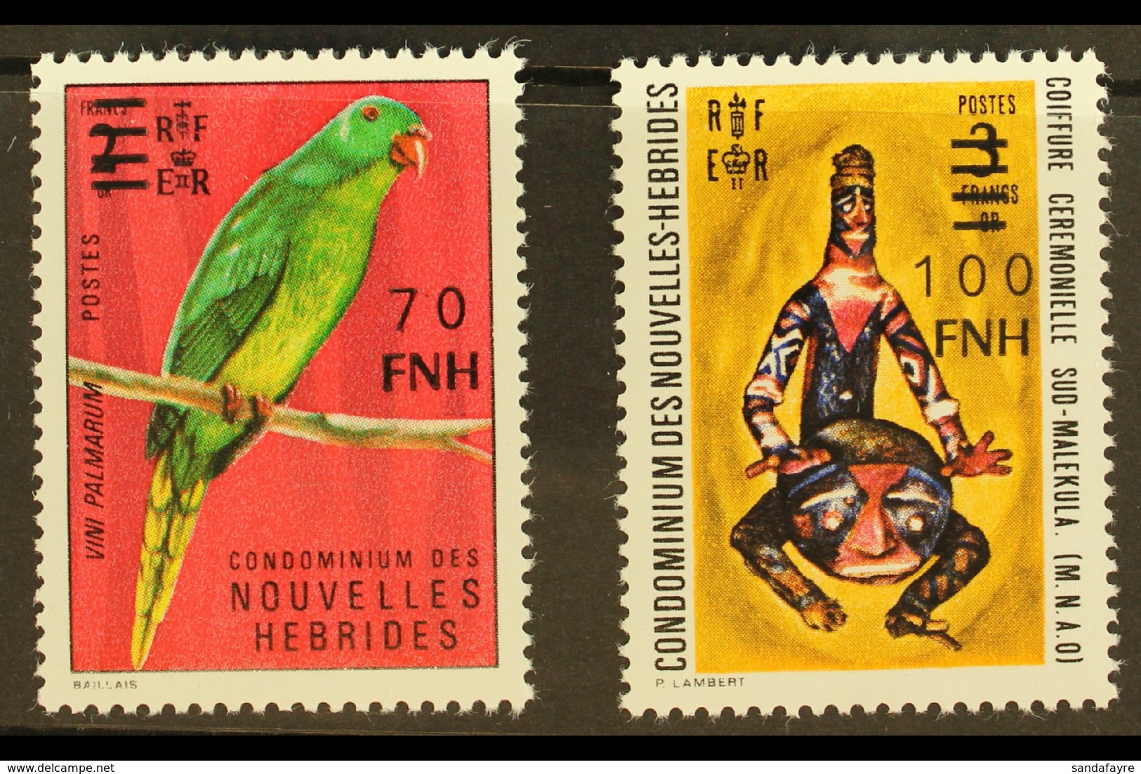 FRENCH: 1977-78 Local Surcharged Unissued 70f And 100f (see SG Footnote After F255), Fine Mint Never Hinged. (2) For Mor - Autres & Non Classés