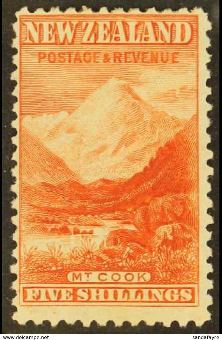 1899-1903 (no Wmk, Perf 11) 5s Vermilion Mount Cook, SG 270, Mint With Part Original Gum. Attractive. For More Images, P - Sonstige & Ohne Zuordnung