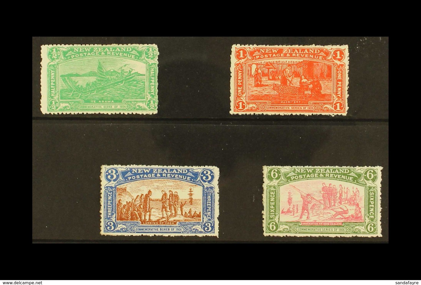 1906 Christchurch Exhibition Set Complete, SG 370/3, Very Fine Mint. (4 Stamps) For More Images, Please Visit Http://www - Sonstige & Ohne Zuordnung