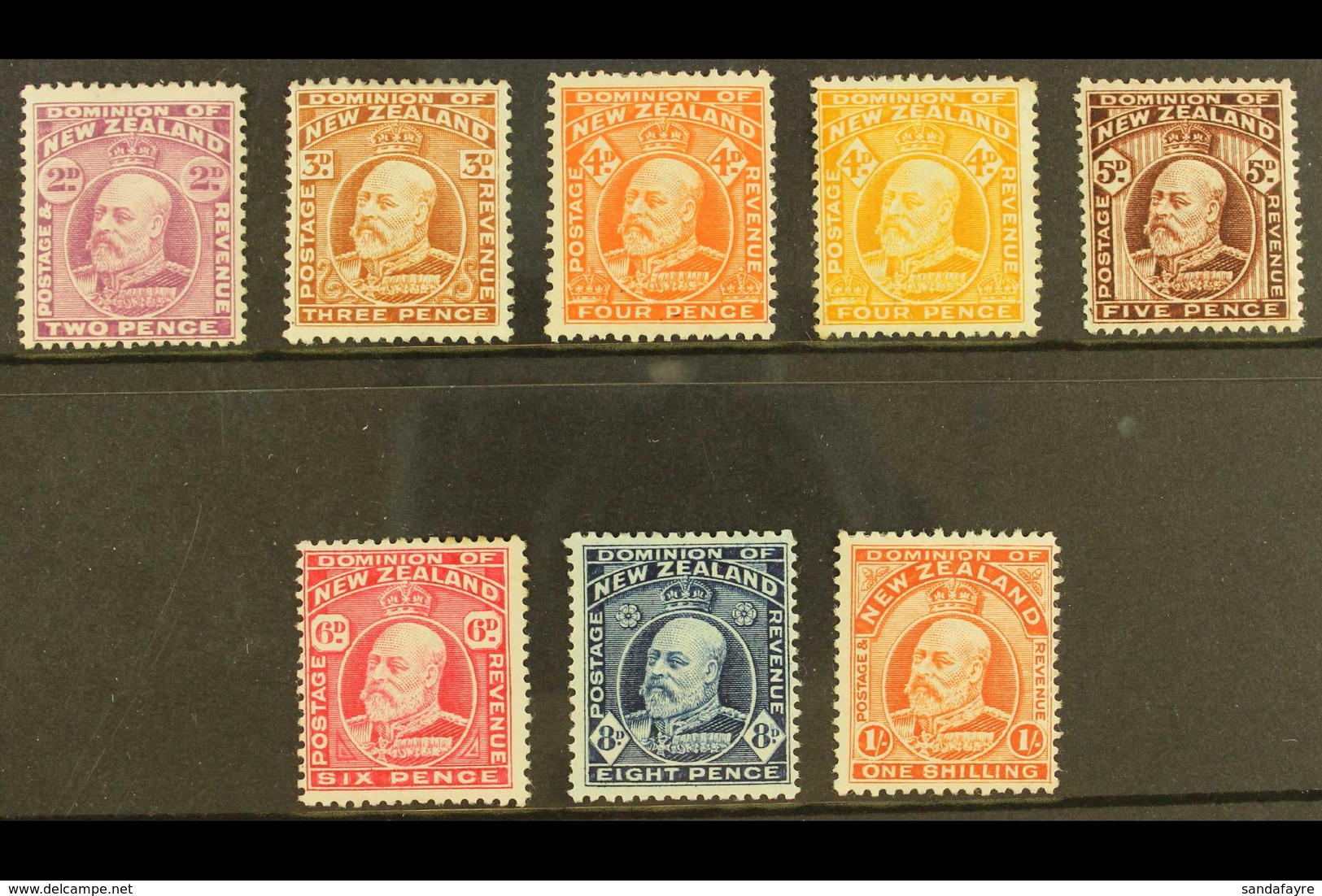 1909-16 KEVII Comb Perf 14x14½ Complete Set, SG 388/94, Fine Mint, Fresh Colours. (8 Stamps) For More Images, Please Vis - Sonstige & Ohne Zuordnung