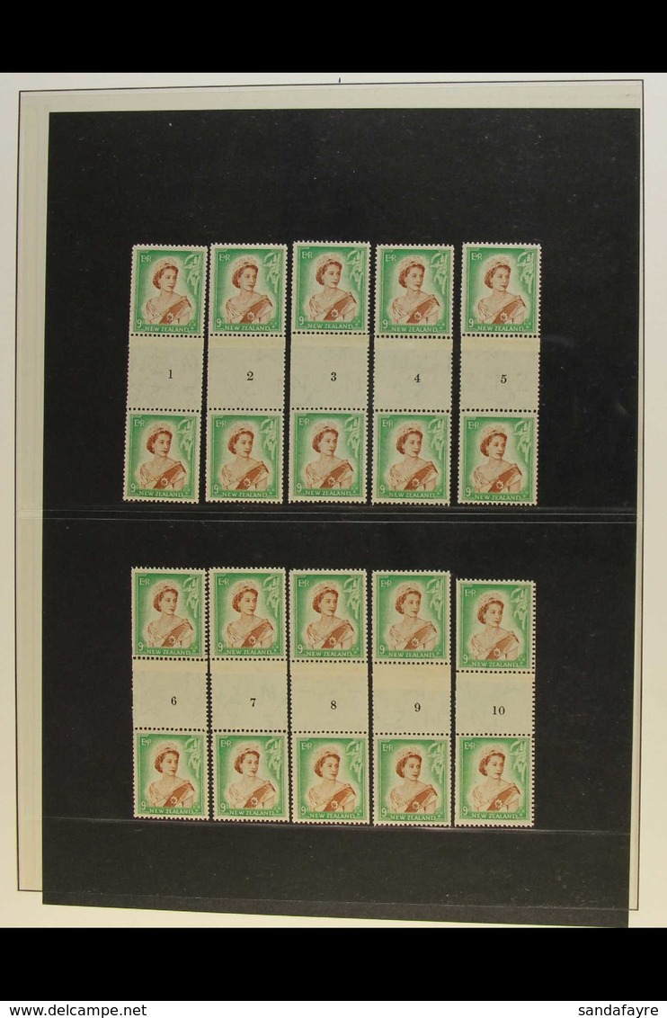 1955 VERTICAL COIL PAIRS COMPLETE COLLECTION A Complete, Never Hinged Mint Vertical Coil Pairs Collection Of The Type B  - Sonstige & Ohne Zuordnung