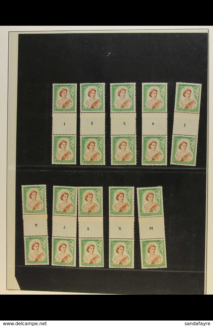 1956-57 NHM VERTICAL COIL PAIRS COLLECTION A Highly Complete, Never Hinged Mint Vertical Coil Pairs Collection Of The "T - Sonstige & Ohne Zuordnung