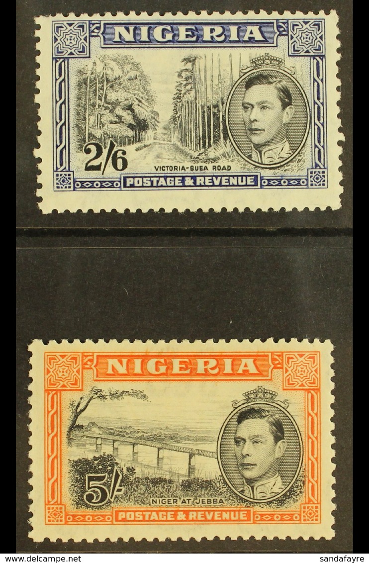 1938 2s 6d And 5s Perf 13x11½, SG 58/59, Fine Mint. (2) For More Images, Please Visit Http://www.sandafayre.com/itemdeta - Nigeria (...-1960)