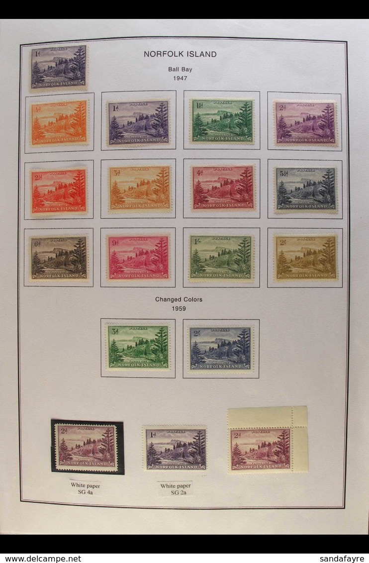 1947-2008 VERY FINE MINT COLLECTION Comprehensive Collection In A Printed Album, Appears To Be Complete From The 1947 De - Norfolkinsel