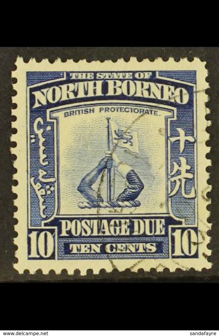 POSTAGE DUES 1939 10c Blue, Crest, SG D89, Very Fine Used. Rare Stamp. For More Images, Please Visit Http://www.sandafay - Nordborneo (...-1963)