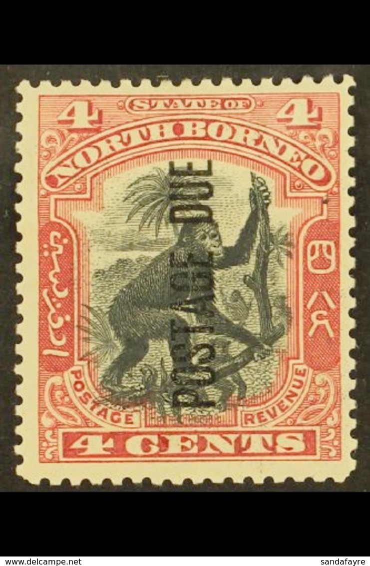 POSTAGE DUES 1897 4c Black And Carmine, SG D16a, Very Fine And Fresh Mint. For More Images, Please Visit Http://www.sand - Nordborneo (...-1963)