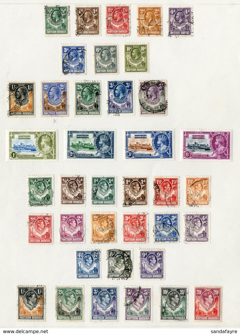 1925-63 ALL DIFFERENT COLLECTION Neatly Presented On Album Pages. Includes 1925-29 Most Values To 5s Used, 1929 Postage  - Nordrhodesien (...-1963)