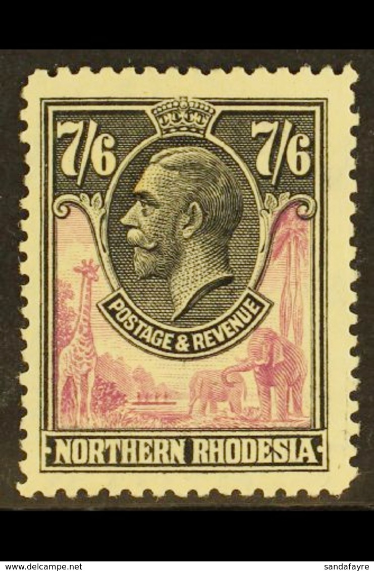 1925-9 7s6d Rose-purple & Black, SG 15, Very Fine Mint. For More Images, Please Visit Http://www.sandafayre.com/itemdeta - Nordrhodesien (...-1963)