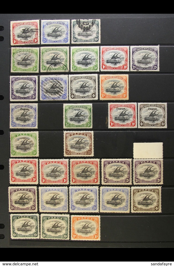 1901-1941 COLLECTION On Stock Pages, Mint & Used, Inc 1901-05 Wmk Horizontal 2½d Mint And 1d & 6d Used And Wmk Vertical  - Papua-Neuguinea