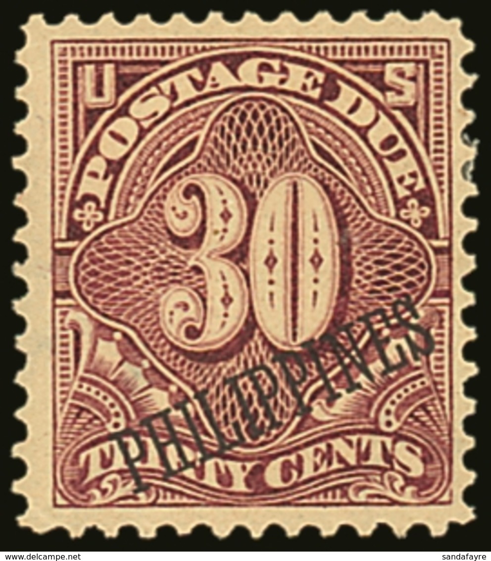 POSTAGE DUE 1901 30c Deep Claret, Scott J7, Fine Mint For More Images, Please Visit Http://www.sandafayre.com/itemdetail - Philippinen