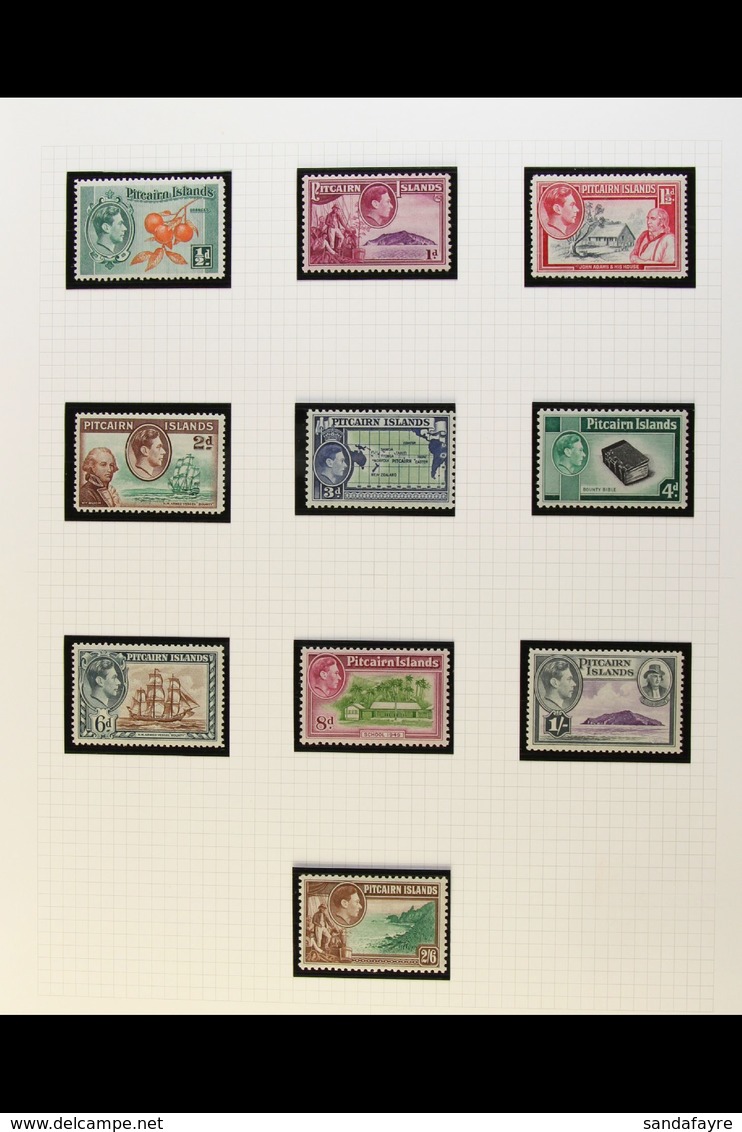 1940-9 Basic KGVI Issues Complete, SG 1/16, Fine Mint (18). For More Images, Please Visit Http://www.sandafayre.com/item - Pitcairn Islands