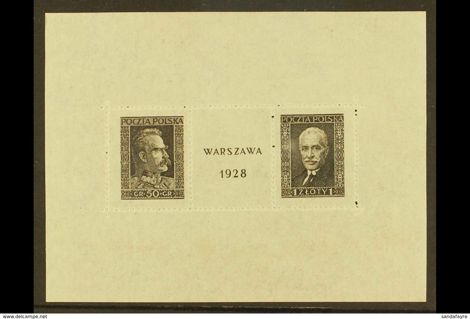 1928 Warsaw Philatelic Exhibition, Miniature Sheet, Mi Block 1, Very Fine Mint. For More Images, Please Visit Http://www - Sonstige & Ohne Zuordnung