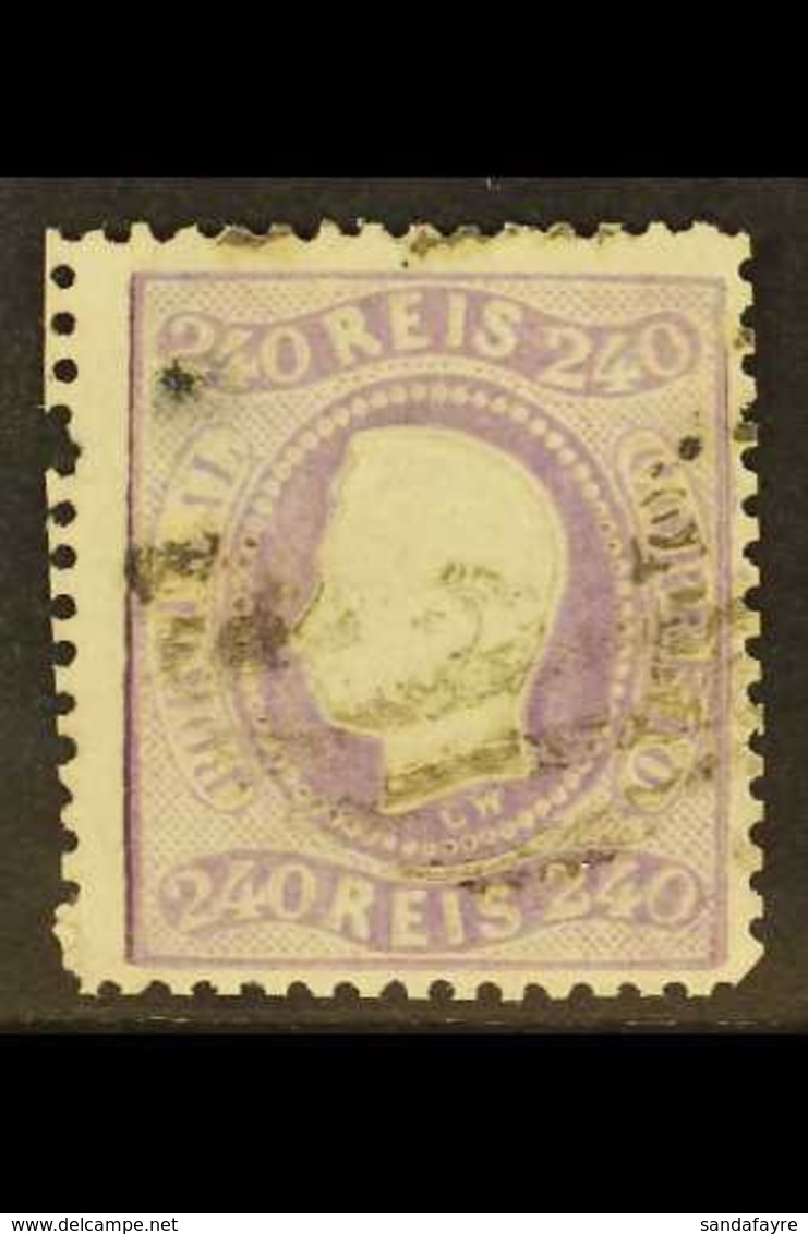 1867 240r Lilac, Curved Label, Perf.12½, Mi 33, Lightly Used, Thin / Small Hole At Top Left, Cat. 600 Euros. For More Im - Sonstige & Ohne Zuordnung