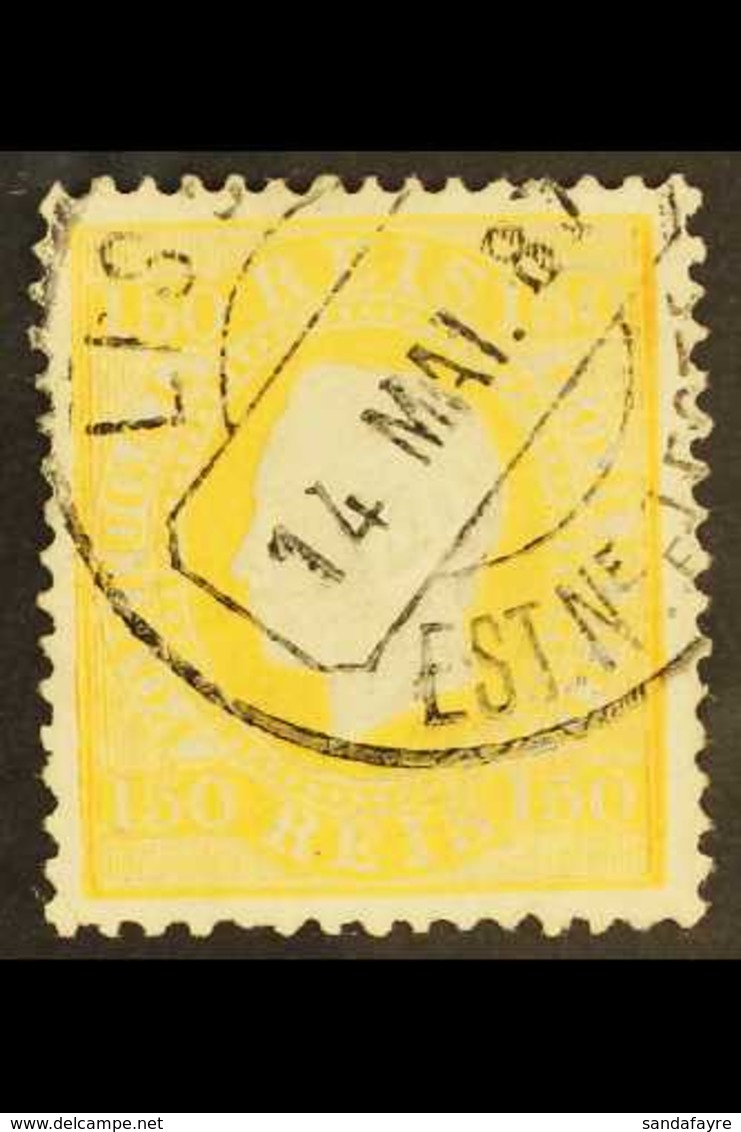 1879 150r Yellow, Straight Label, Ordinary Paper, P.12½, Mi 49xB, Very Fine Used. For More Images, Please Visit Http://w - Sonstige & Ohne Zuordnung