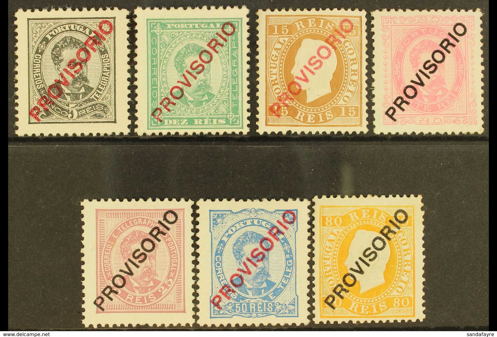 1892 "Provisorio" Overprint Set Complete, SG 284/93, Mi. 80/6, Mint Or Unused, SG Cat £427 (7). For More Images, Please  - Sonstige & Ohne Zuordnung