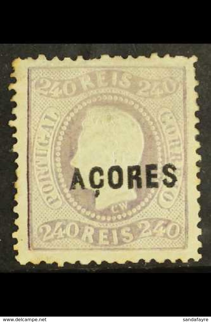 AZORES 1868 240r Pale Lilac, Afinsa 15, Mint, Perf Faults & A Little Dirty, Cat €798 For More Images, Please Visit Http: - Sonstige & Ohne Zuordnung