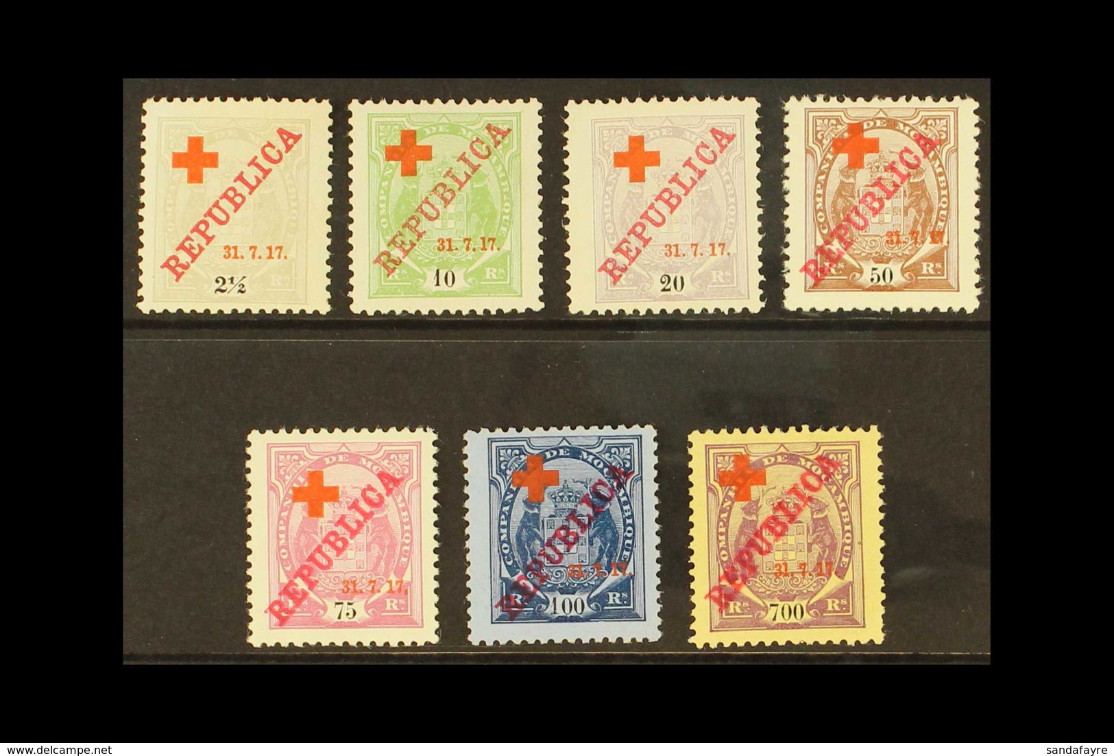 MOZAMBIQUE COMPANY 1917 Red Cross Fund Ovptd Set SG 189/95, Very Fine Mint (7 Stamps). For More Images, Please Visit Htt - Autres & Non Classés