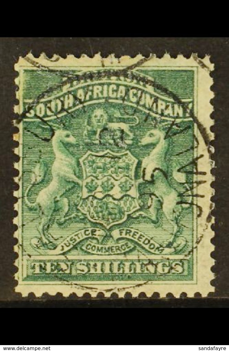 1892-93 10s Deep Green Arms, SG 9, Neat Salisbury/Mashonaland MR 12 1895 Cds. For More Images, Please Visit Http://www.s - Sonstige & Ohne Zuordnung