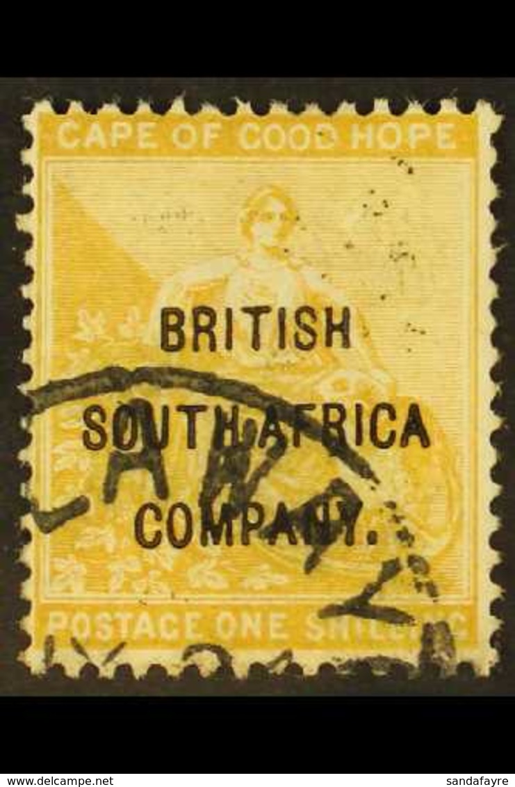 1896 1s Yellow-ochre Overprint, SG 64, Fine Cds Used. For More Images, Please Visit Http://www.sandafayre.com/itemdetail - Sonstige & Ohne Zuordnung