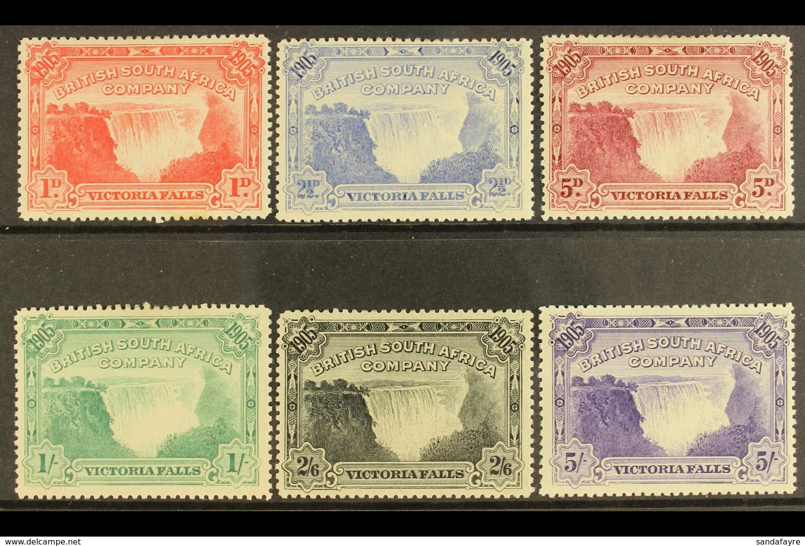 1905 Victoria Falls Complete Set, SG 94/99, Very Fine Mint. (6 Stamps) For More Images, Please Visit Http://www.sandafay - Sonstige & Ohne Zuordnung