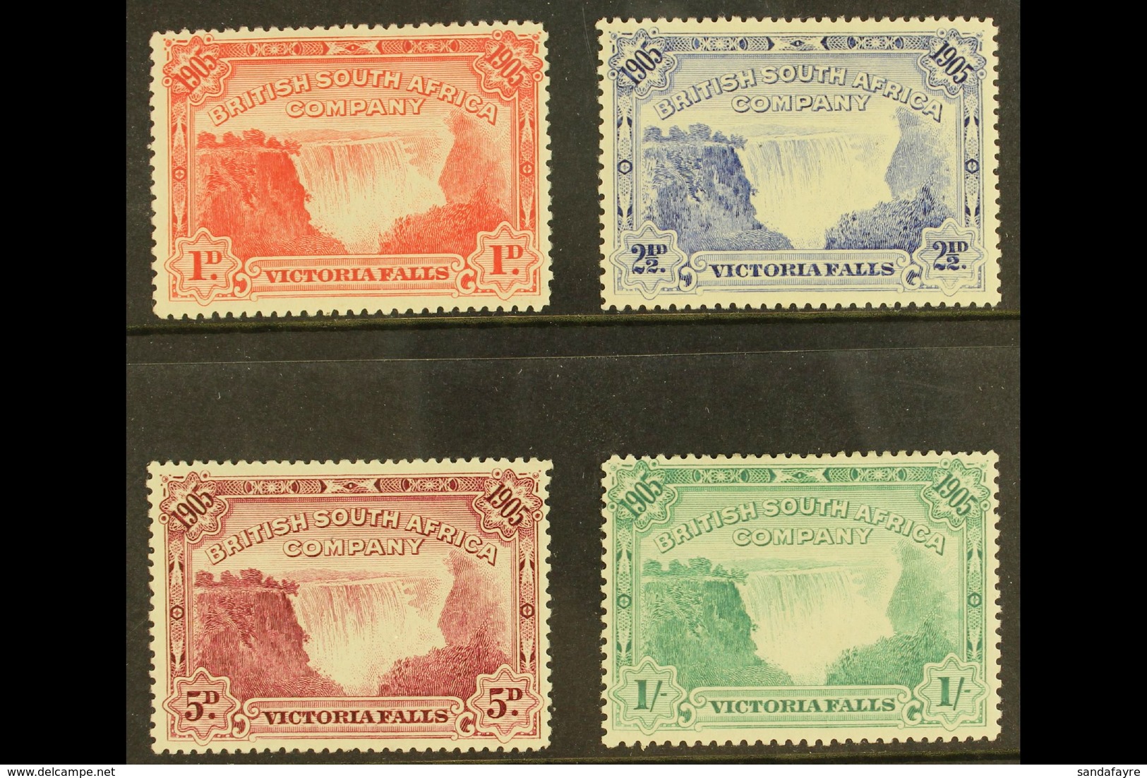 1905 VICTORIA FALLS 1d To 1s, SG 94/97, Fine Mint. (4) For More Images, Please Visit Http://www.sandafayre.com/itemdetai - Sonstige & Ohne Zuordnung