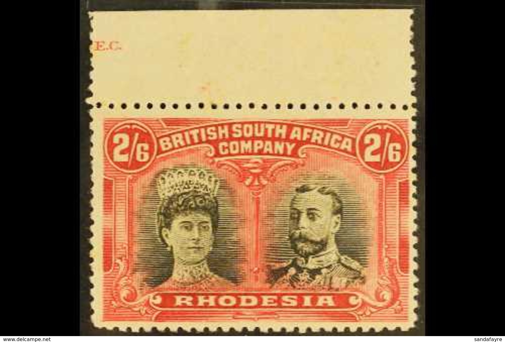 1910 2s 6d Black And Crimson, Double Head, SG 155a, Superb Marginal, Never Hinged Mint. For More Images, Please Visit Ht - Sonstige & Ohne Zuordnung