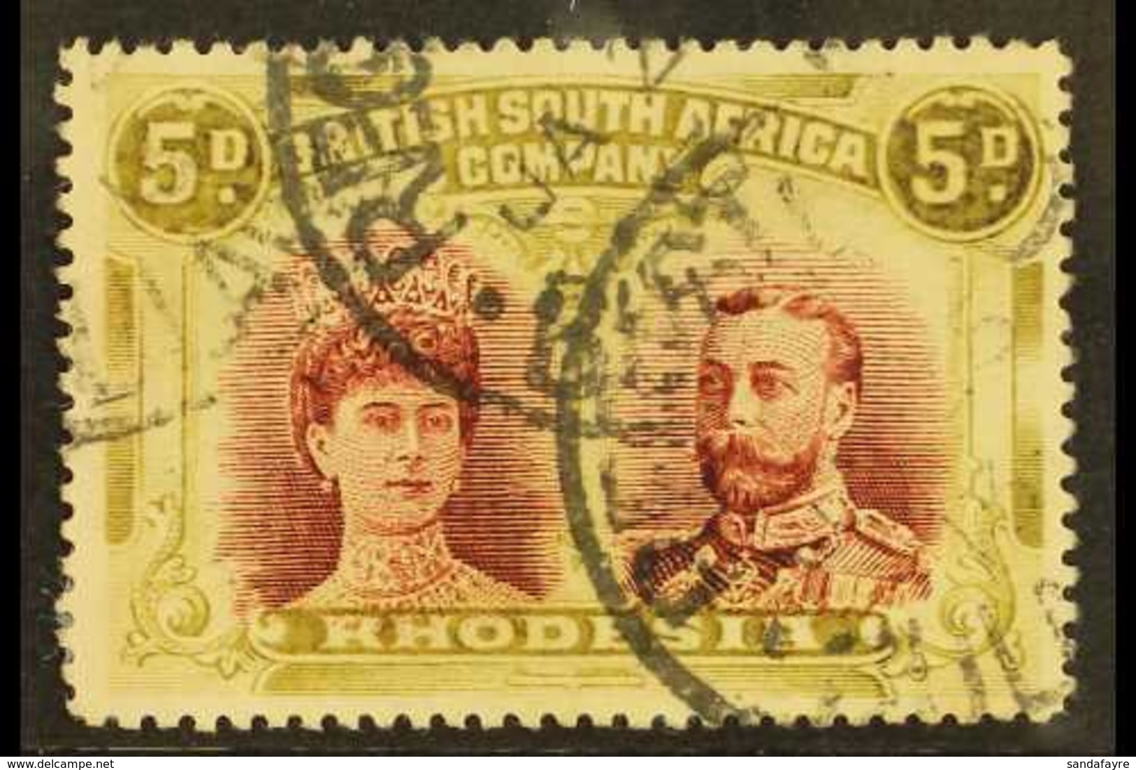 1910 5d Lake Brown And Olive, Perf 15, SG 175, Very Fine Used. For More Images, Please Visit Http://www.sandafayre.com/i - Sonstige & Ohne Zuordnung