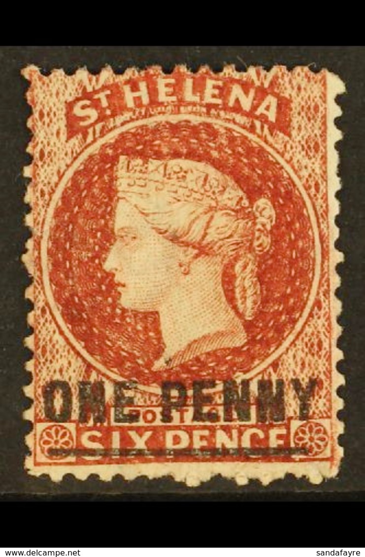 1864-80 1d Lake Type C, SG 8, Fresh Mint With Large Part Original Gum. For More Images, Please Visit Http://www.sandafay - St. Helena