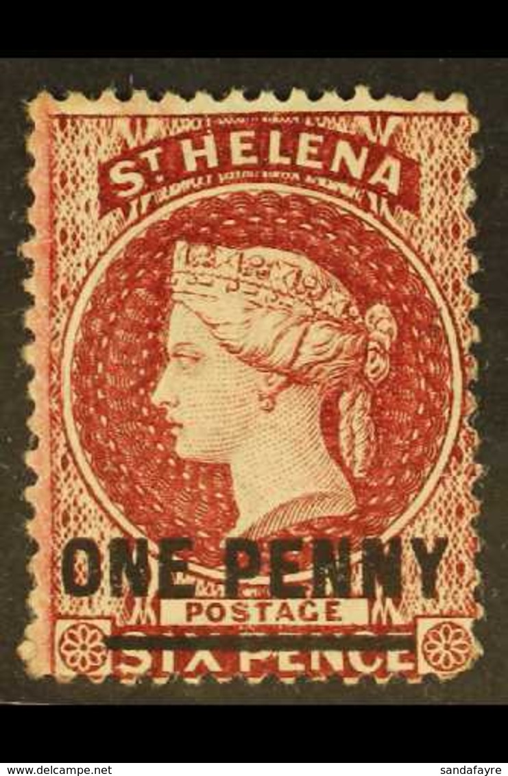 1864-80 1d Lake (Type B), Perf 14 X 14½, SG 21, Fine Mint. For More Images, Please Visit Http://www.sandafayre.com/itemd - St. Helena