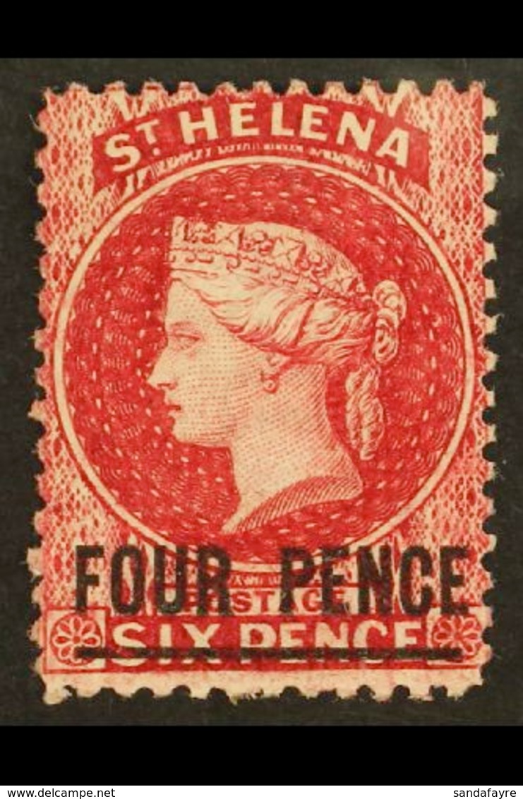 1864-80 4d Carmine Type A, SG 13, Fresh Unused. For More Images, Please Visit Http://www.sandafayre.com/itemdetails.aspx - St. Helena