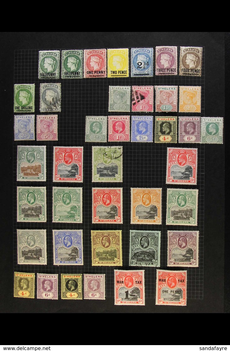 1884-1953 MINT & USED COLLECTION Useful Range Of QV Issues, 1902 & 1908-11 Mint Defins To 6d, 1912-16 To 8d Mint & 1s Us - St. Helena