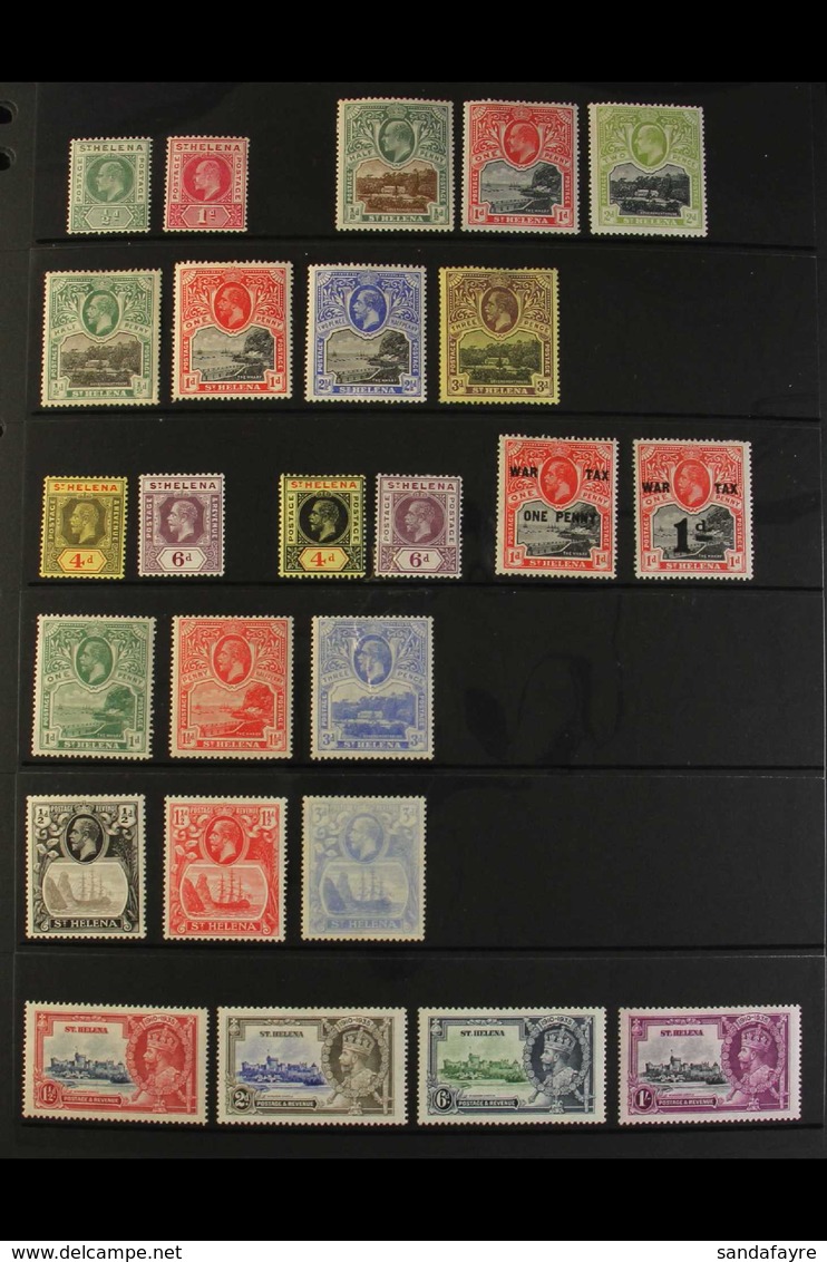 1902-53 ALL DIFFERENT MINT COLLECTION Includes 1902 ½d And 1d, 1903 ½d, 1d, And 2d, 1912-16 ½d, 1d, 2d, And 3d, 1912-13  - St. Helena