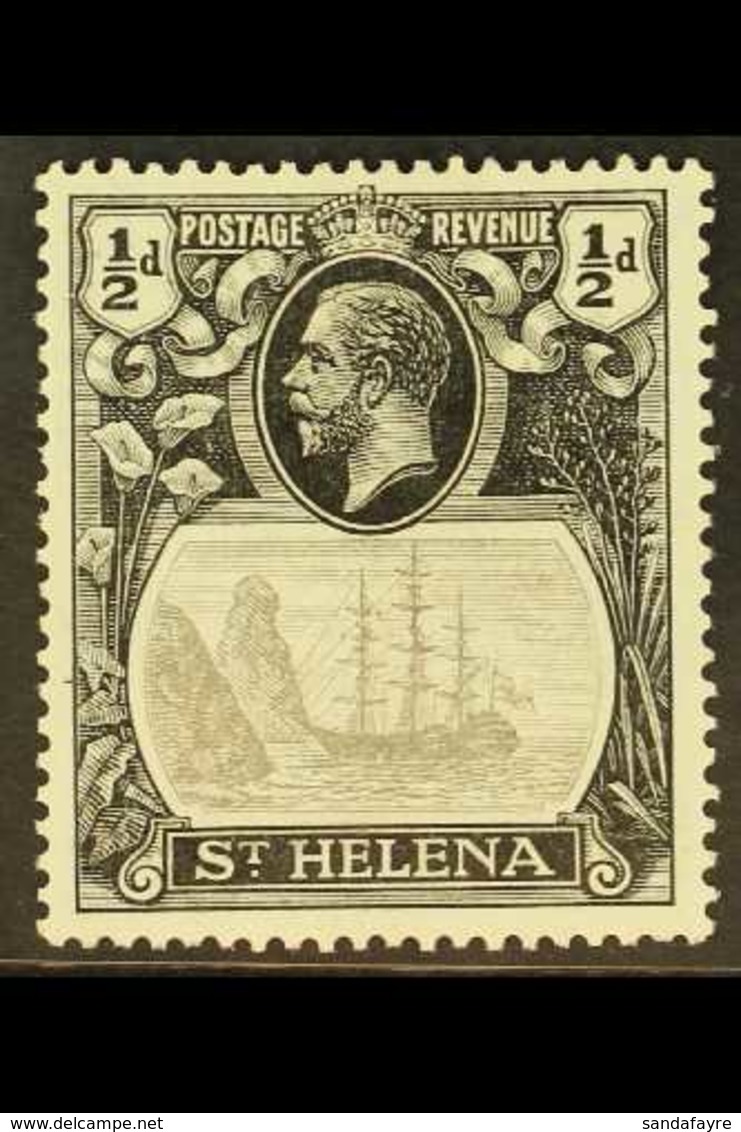 1922-37 ½d Grey And Black With "TORN FLAG" Variety, SG 97b, Very Fine Mint. For More Images, Please Visit Http://www.san - St. Helena