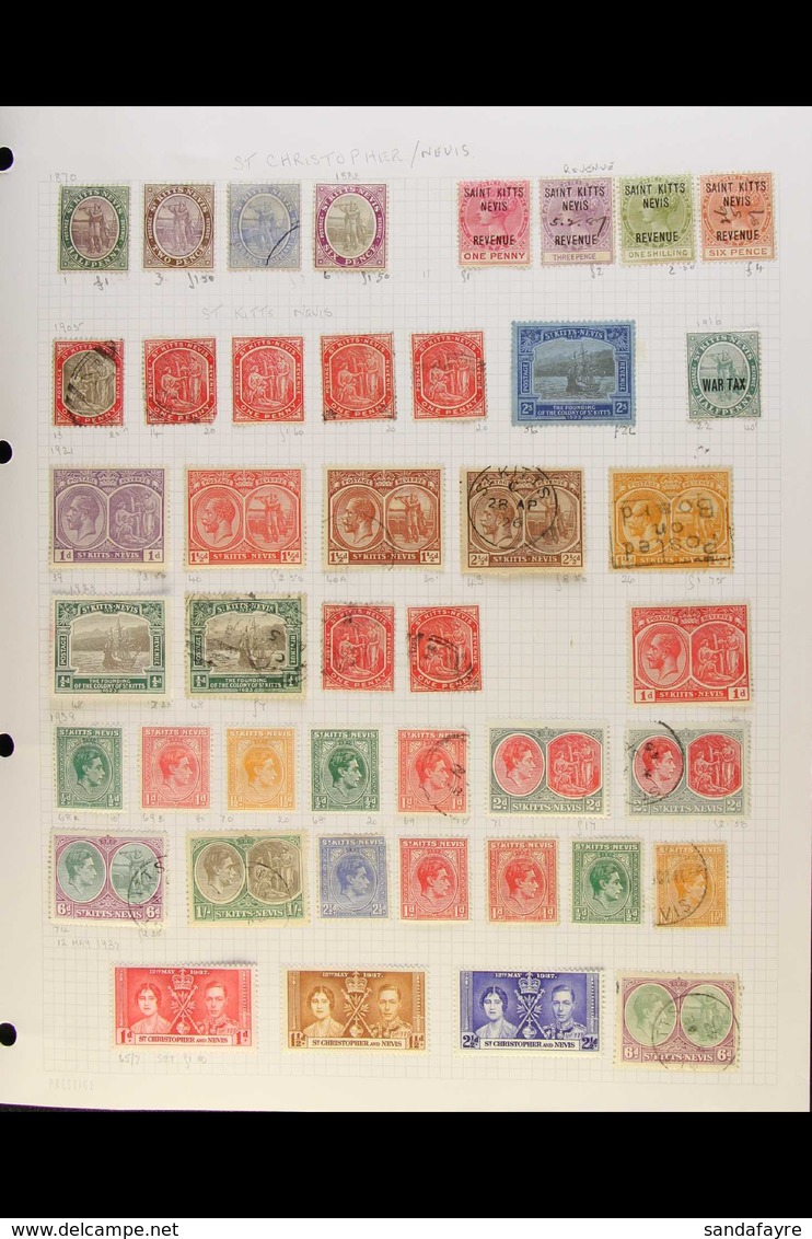 1870-1992 EXTENSIVE COLLECTION A Mint & Used Collection Presented On Album Pages, Often Duplicated Ranges With QV To Var - San Cristóbal Y Nieves - Anguilla (...-1980)