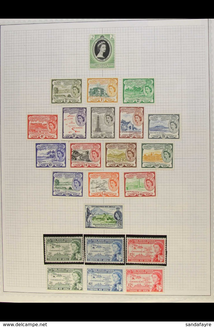 1953-76 MINT / NHM COLLECTION Presented On Album Pages That Contains A Wealth Of Complete Sets, Miniature Sheets & Addit - St.Christopher-Nevis & Anguilla (...-1980)