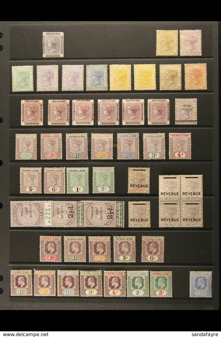 1859-1912 MINT SELECTION On A Stock Page. Includes 1859 No Wmk 6d, 1883 ½d & 2d, 1884-91 Range With Most Values To 1s, 1 - Sierra Leone (...-1960)