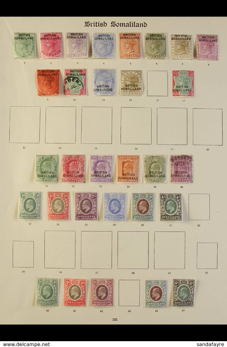 1903-35 A Most Useful Mint And Fine Used Range On Old Imperial Album Printed Pages, Incl. 1903 Overprints To Both 1r, 19 - Somaliland (Herrschaft ...-1959)