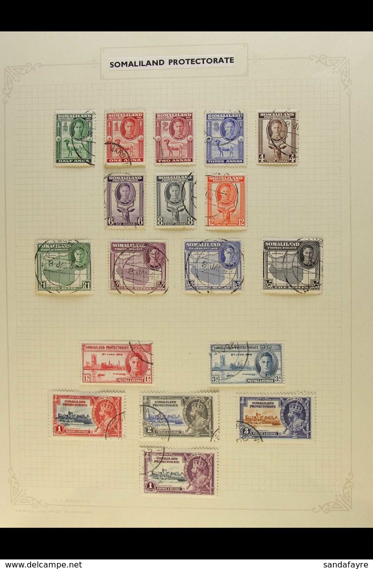 1903-51 FINE USED COLLECTION An All Different Collection On Album Pages Which Includes 1903 QV (opts At Top) Range To 4a - Somalilandia (Protectorado ...-1959)