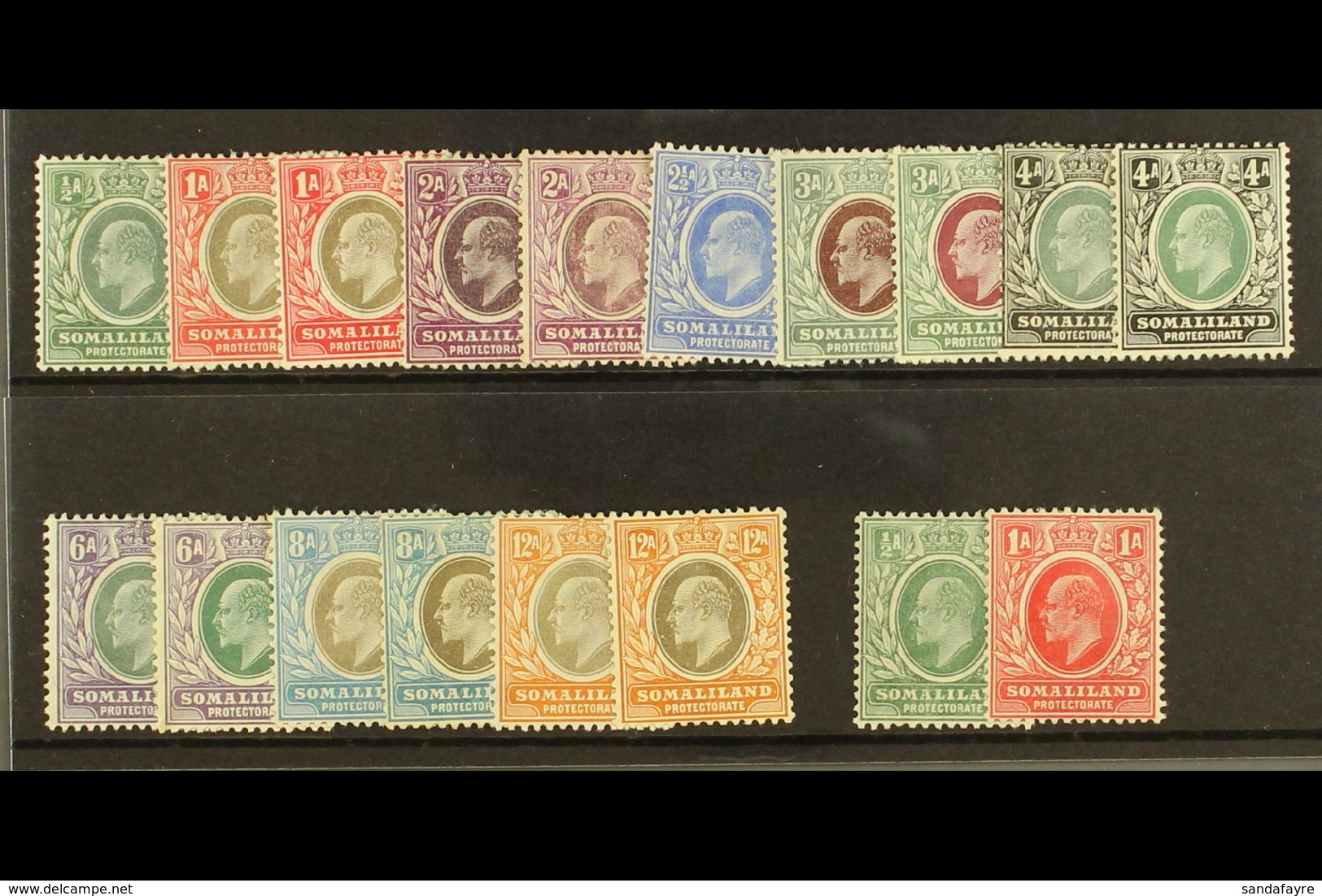 1905-11 Set, SG 45/59, Plus Additional Chalky Paper Values, Fresh Mint. (18) For More Images, Please Visit Http://www.sa - Somaliland (Herrschaft ...-1959)