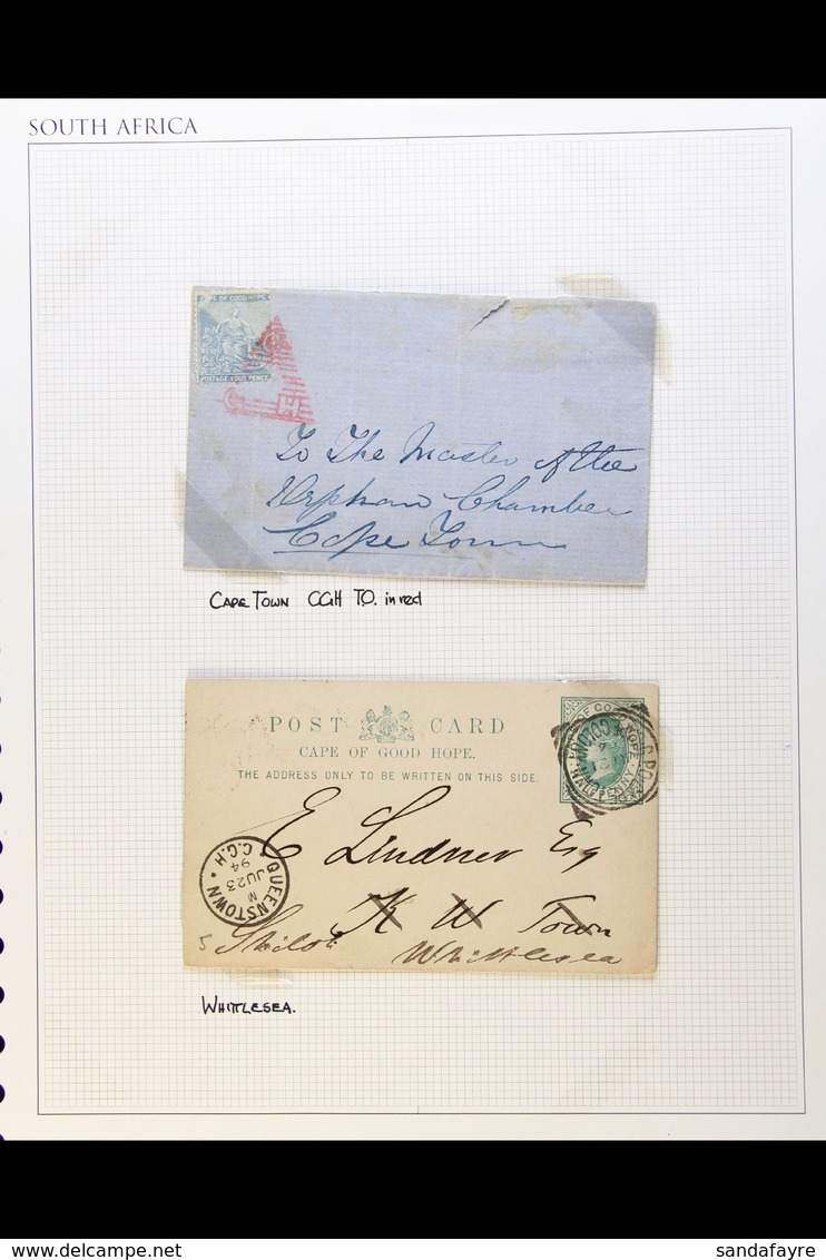 CAPE OF GOOD HOPE 1828 To 1900's COVERS AND CARDS Collection, Much Of Interest Throughout. Note 1828 OHMS With Uitenhage - Ohne Zuordnung