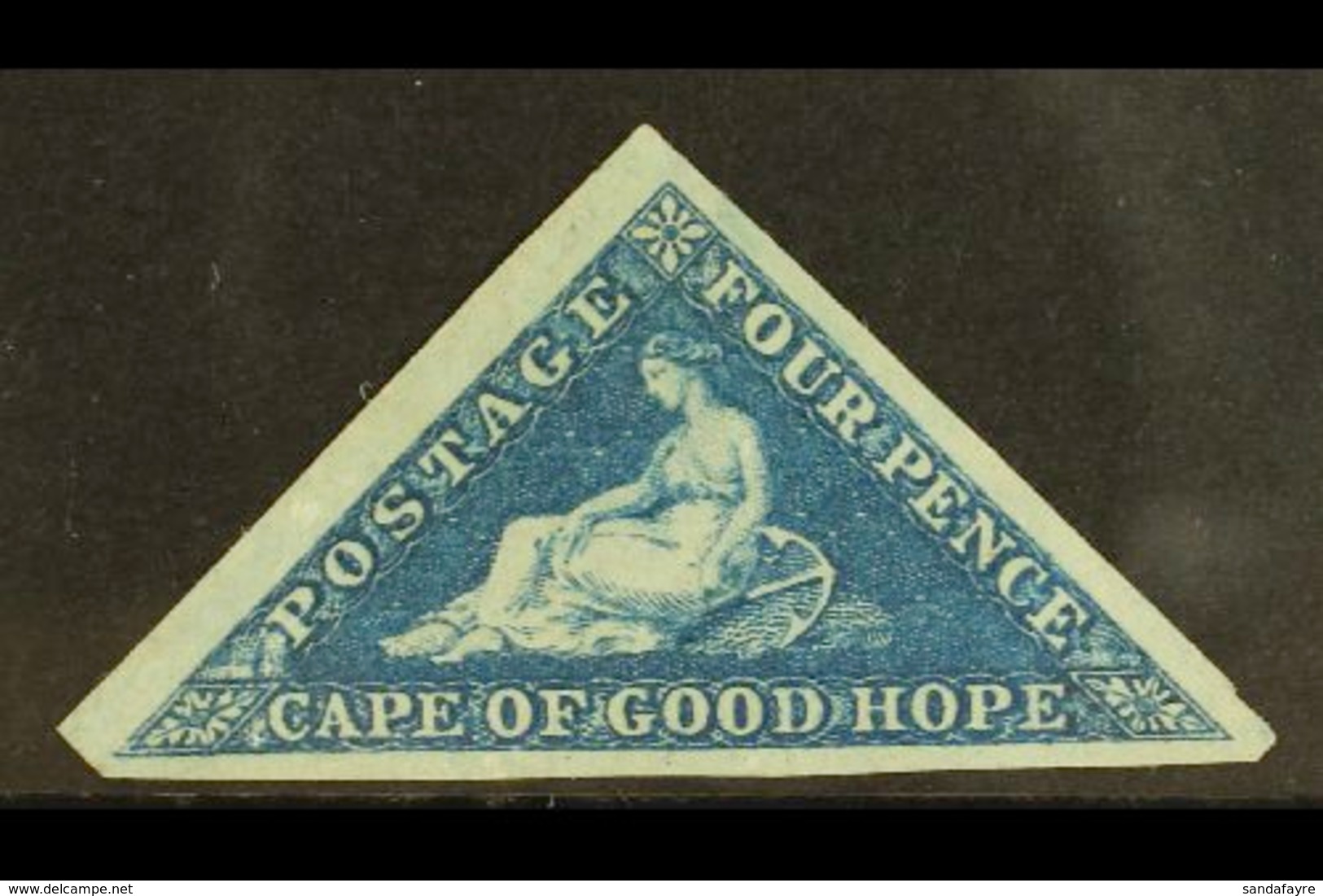 CAPE OF GOOD HOPE 1855 4d Deep Blue, SG 6a, Superb Mint, No Gum. Beautiful Rich Colour. For More Images, Please Visit Ht - Ohne Zuordnung