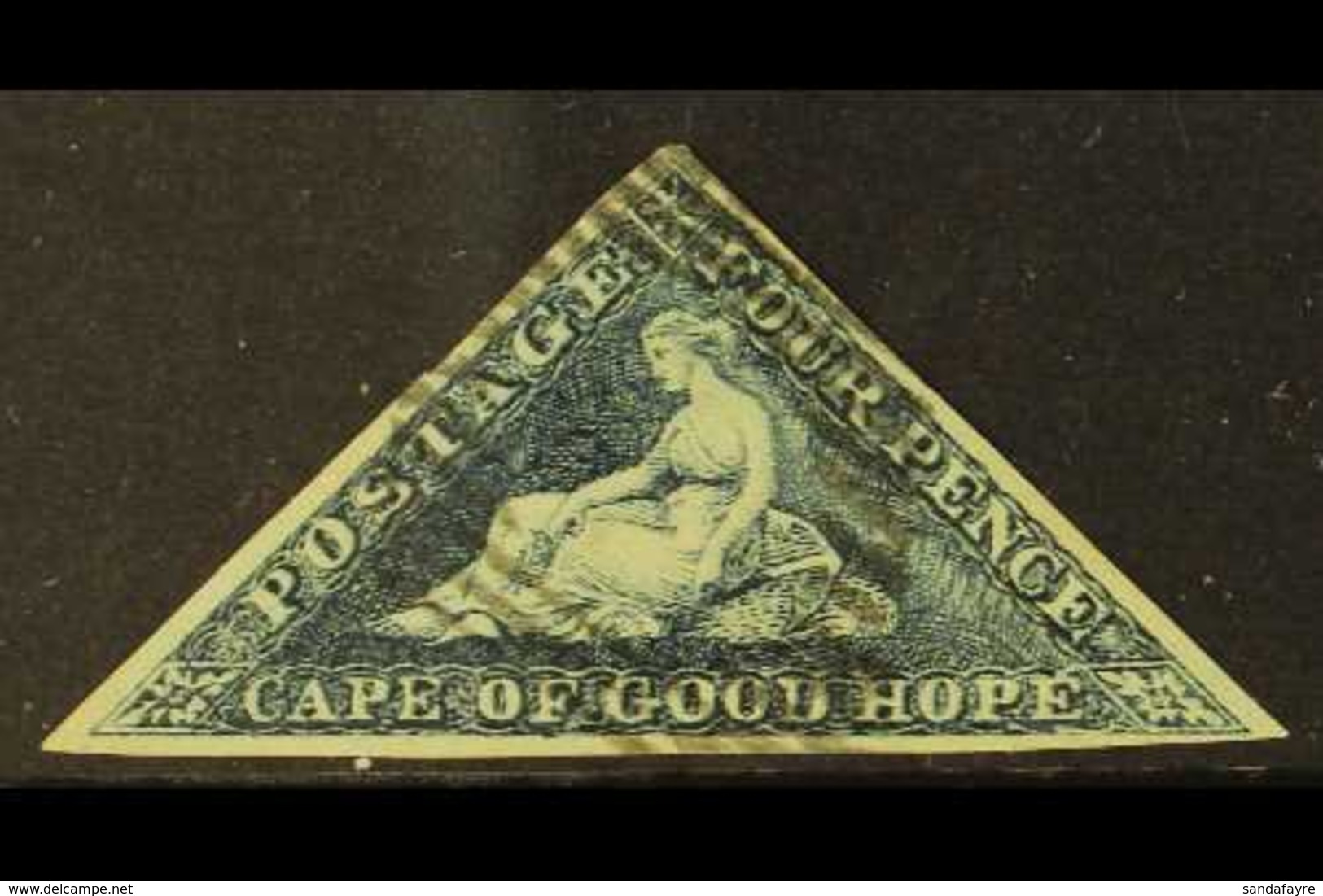 CAPE OF GOOD HOPE 1863-64 4d Steel Blue, SG 19c, Used With 3 Clear Margins (1 Stamp) For More Images, Please Visit Http: - Ohne Zuordnung