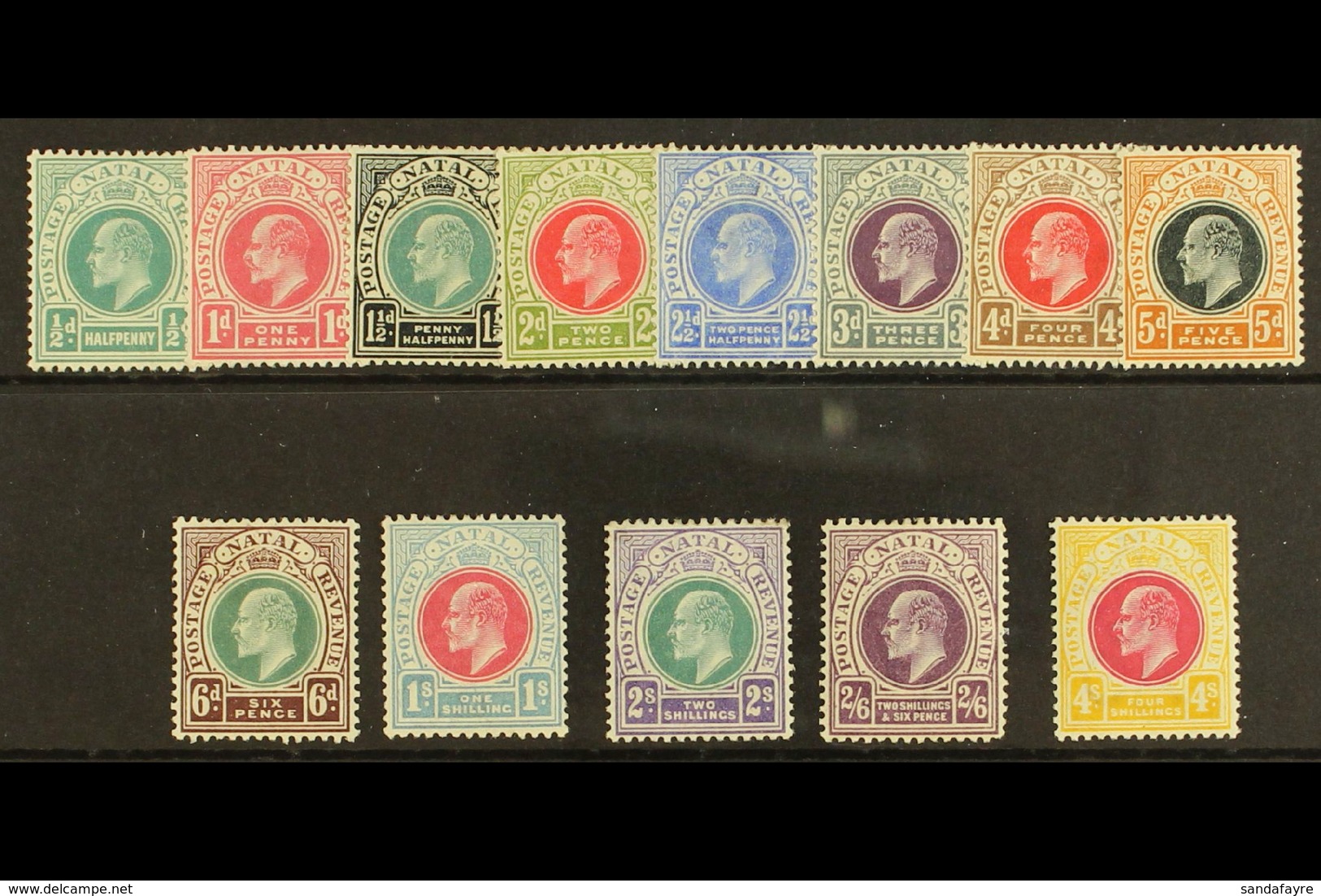 NATAL 1902 - 04 Ed VII Postage Revenue Set To 4s Complete, SG 127/38, Very Fine And Fresh Mint. (13 Stamps) For More Ima - Ohne Zuordnung