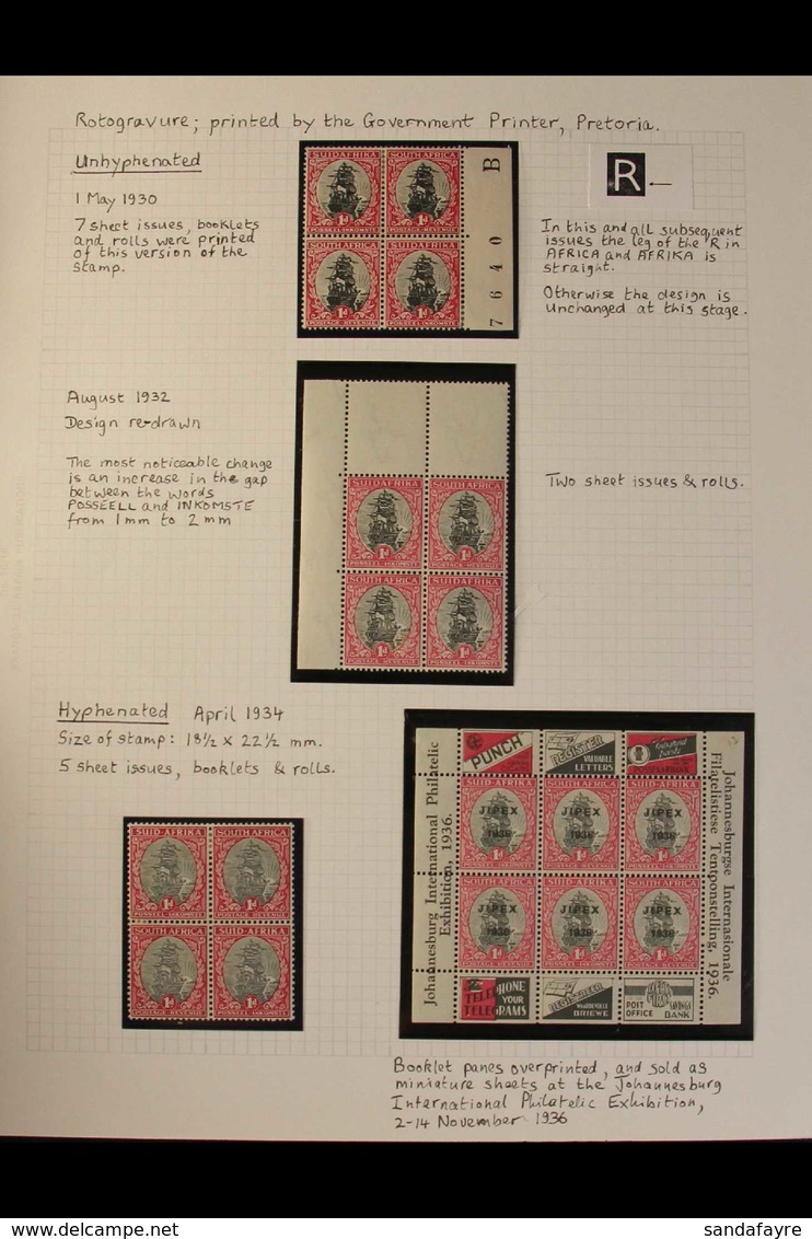 1926-51 1D SHIP ISSUES - SPECIALISED COLLECTION A Mainly Fine Mint/nhm Collection Written Up On Pages, With Much In Posi - Unclassified